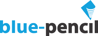 logo blue pencil